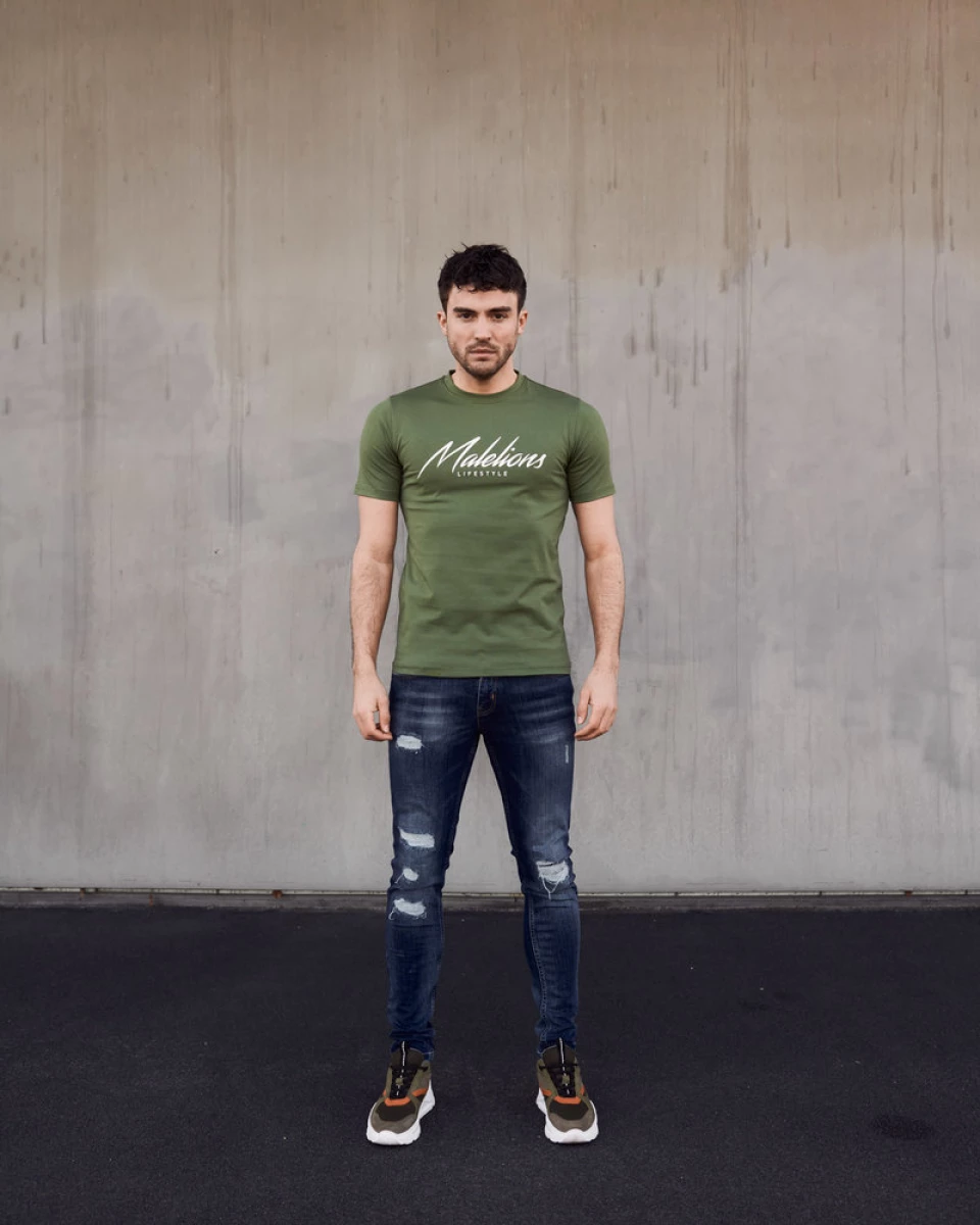 malelions lifestyle t shirt light army