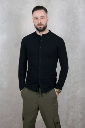 AB Lifestyle button up jet black