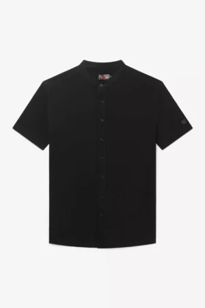 AB Lifestyle button up short-sleeve jet black