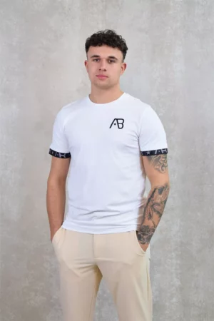 AB Lifestyle flag tee bright white