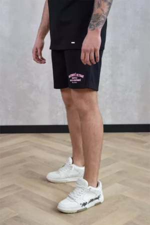 Croyez fraternite puff shorts black/pink