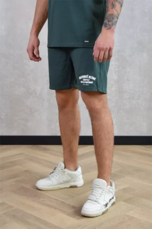Croyez fraternite puff shorts dark green/off-white