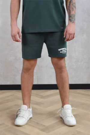 Croyez fraternite puff shorts dark green/off-white