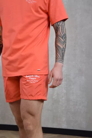 Croyez fraternite swim shorts coral/white