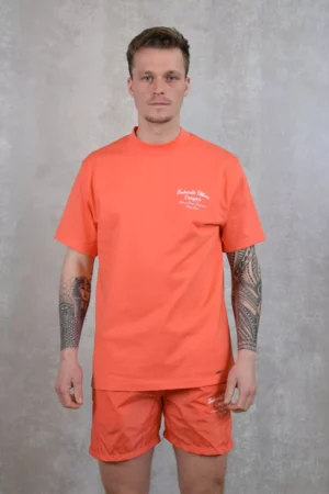 Croyez fraternite t-shirt coral/white