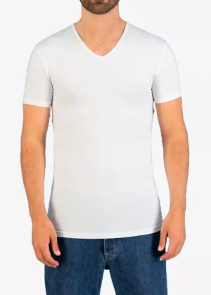 Garage V-Neck bodyfit 100 White