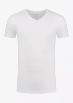 Garage V-Neck bodyfit 100 White