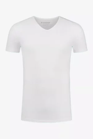 Garage V-Neck bodyfit 100 White