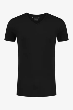 Garage V-Neck bodyfit 200 Black