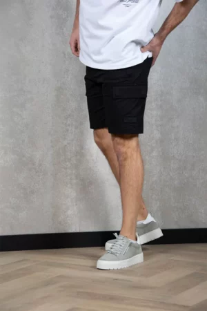 Malelions cotton cargo shorts black