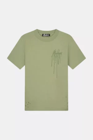 Malelions painter t-shirt sage green