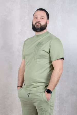 Malelions painter t-shirt sage green