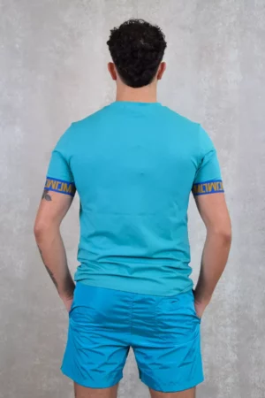 Malelions venetian t-shirt aqua blue/gold