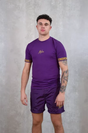 Malelions venetian t-shirt purple/gold