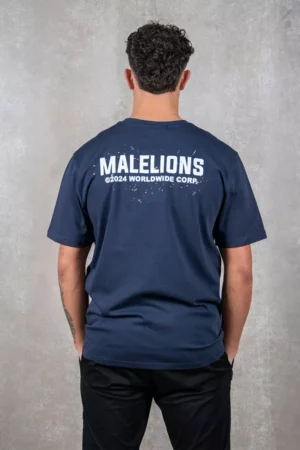 Malelions worldwide paint t-shirt navy 303