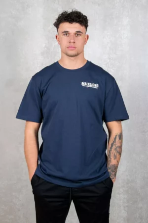 Malelions worldwide paint t-shirt navy 303
