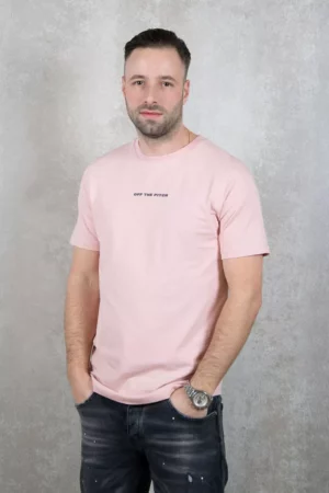 OFF THE PITCH duplicate slim fit tee 391 silver pink