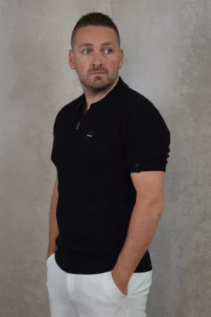 Quotrell arena polo black/white