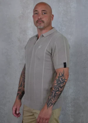 Quotrell arena polo taupe/black