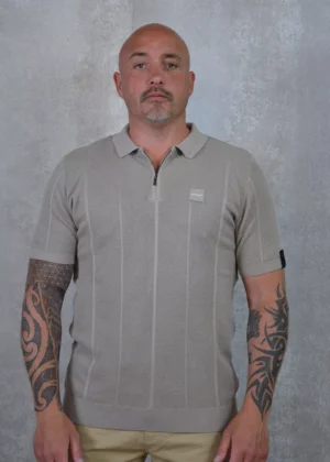 Quotrell arena polo taupe/black