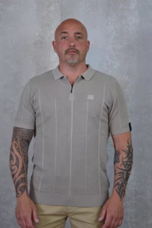 Quotrell arena polo taupe/black
