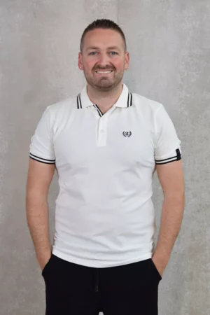Quotrell batera polo off white/black