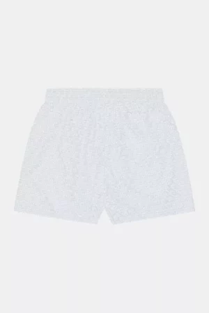 Quotrell monogram swimshorts light blue/white