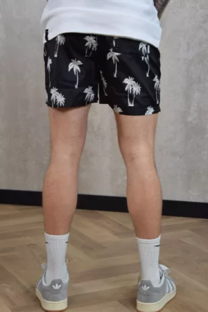 Quotrell palm swimshort black/white