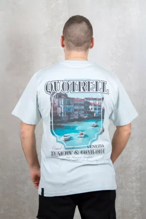 Quotrell venezia t-shirt light blue/black