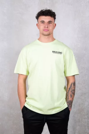 Malelions worldwide paint t-shirt light green 946