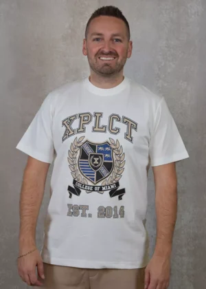 XPLCT campus tee off white