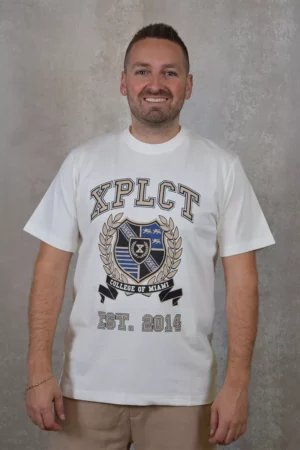 XPLCT campus tee off white