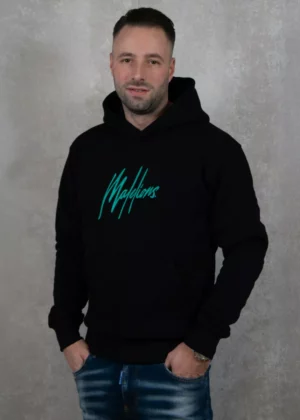 Malelions essentials hoodie black/turquoise