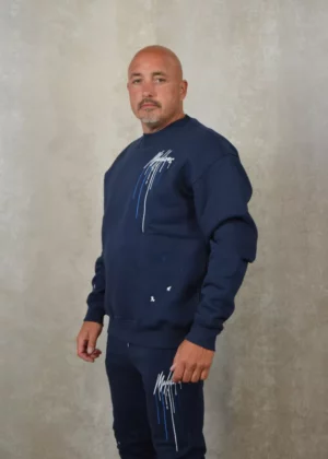 Malelions oversized painter sweater 303 navy