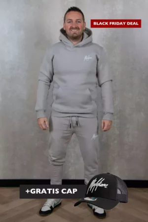 Malelions signature tracksuit grey