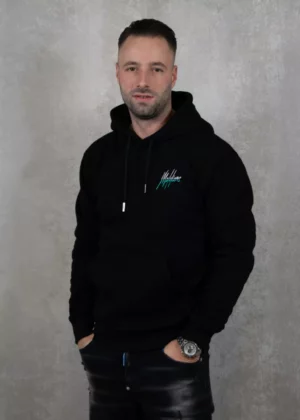 Malelions split hoodie black/turquoise