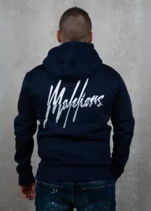 Malelions split hoodie navy/grey
