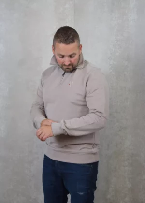 AB Lifestyle diamond half-zip sweater moonrock