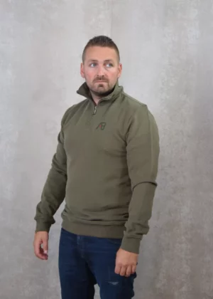 AB Lifestyle diamond half-zip sweater olive night