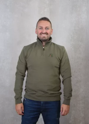 AB Lifestyle diamond half-zip sweater olive night