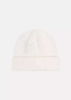 Quotrell ribbed beanie off white
