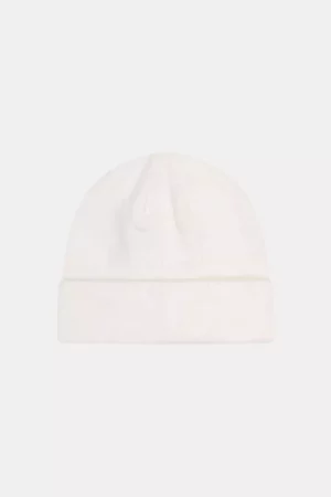 Quotrell ribbed beanie off white