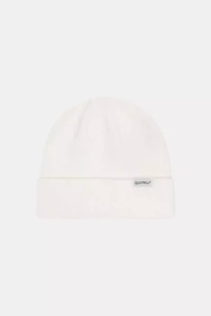 Quotrell ribbed beanie off white