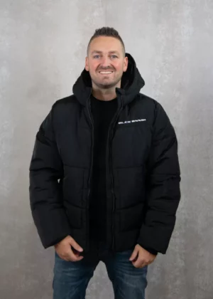 Black Bananas block puffer jacket black