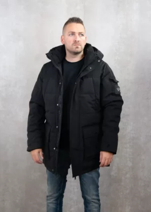 Black Bananas commander parka jacket black