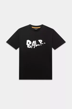 Balr logo graffiti box fit t-shirt jet black 102