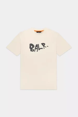 Balr logo graffiti box fit t-shirt white swam 911