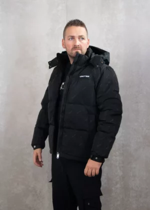 Croyez allover puffer jacket black