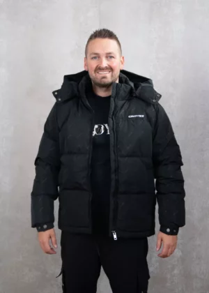 Croyez allover puffer jacket black