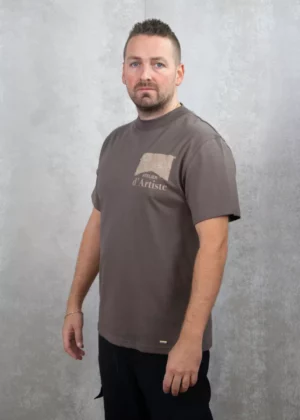Croyez atelier flower t-shirt brown